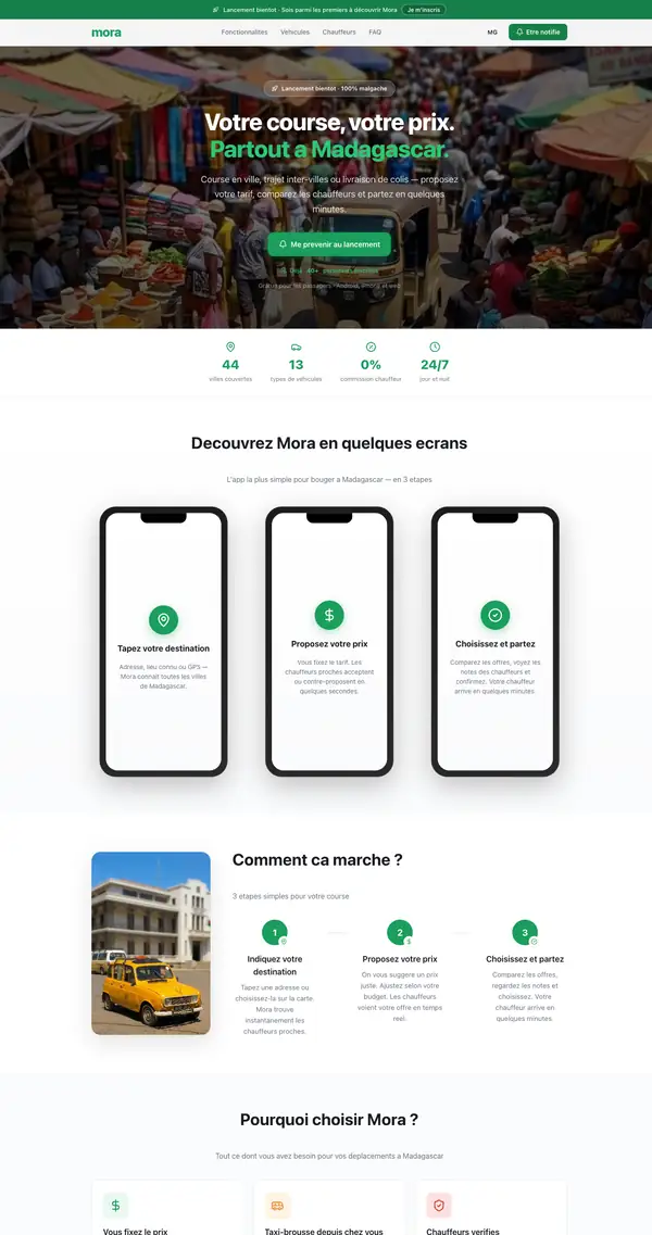 Page d'accueil du site Moraride